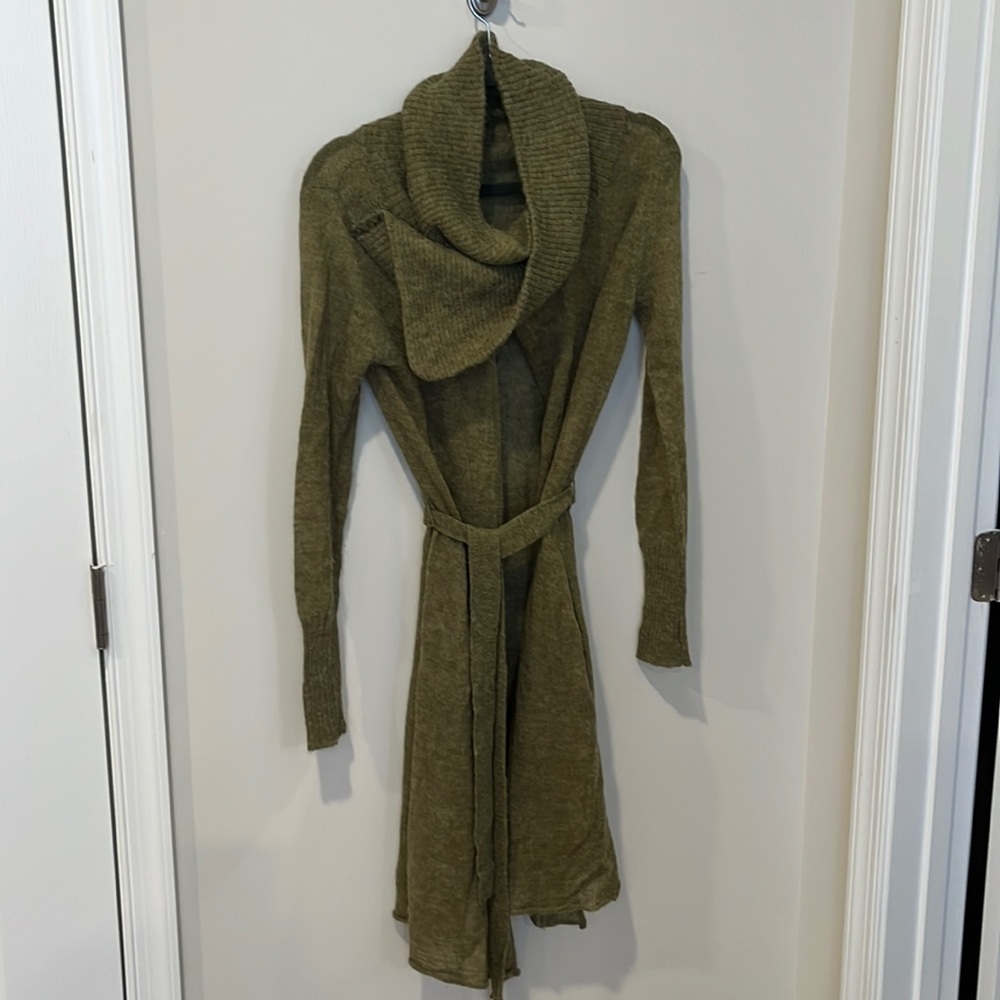 Anthropologie Shae Knit Cowl Neck Sweater Cardigan Size Small